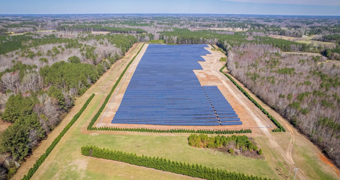 A Birds Eye View of a Solar Farm