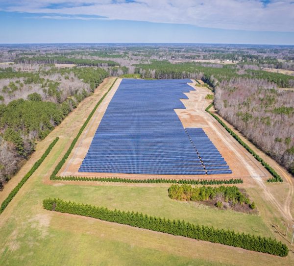 A Birds Eye View of a Solar Farm