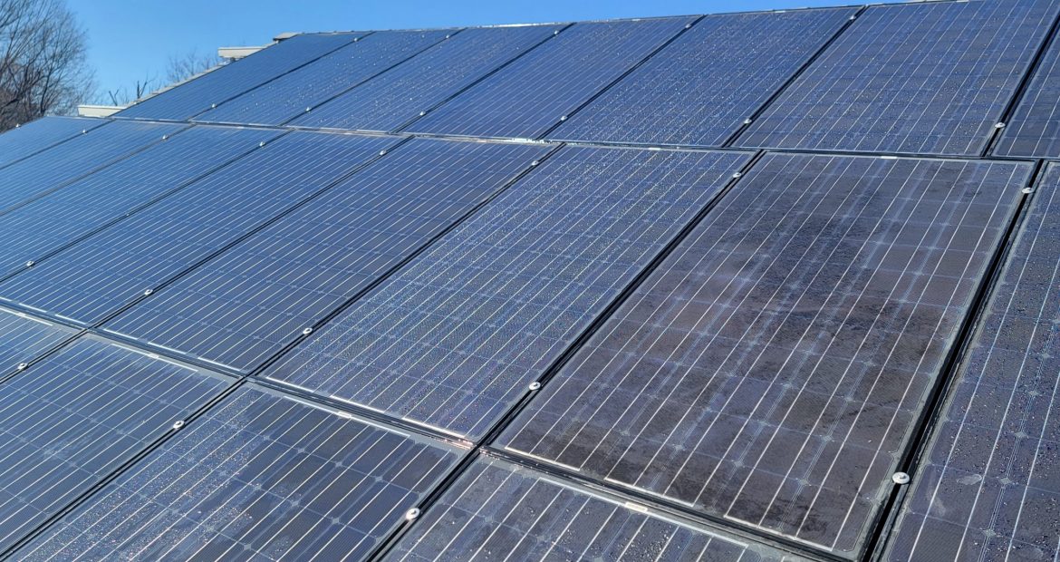 Solar Panels on the Roof of a House in Potomac, Maryland